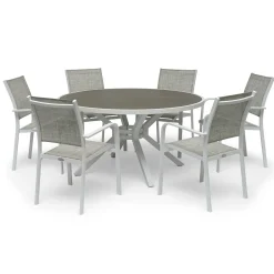 Hånger Ø140 cm med 6 st Trädgårdsstolar