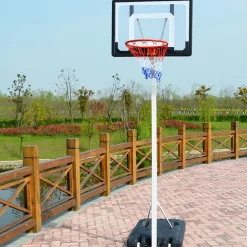 Hook Shot med Hjul & Justerbar Basketkorg 2,10-2,60m