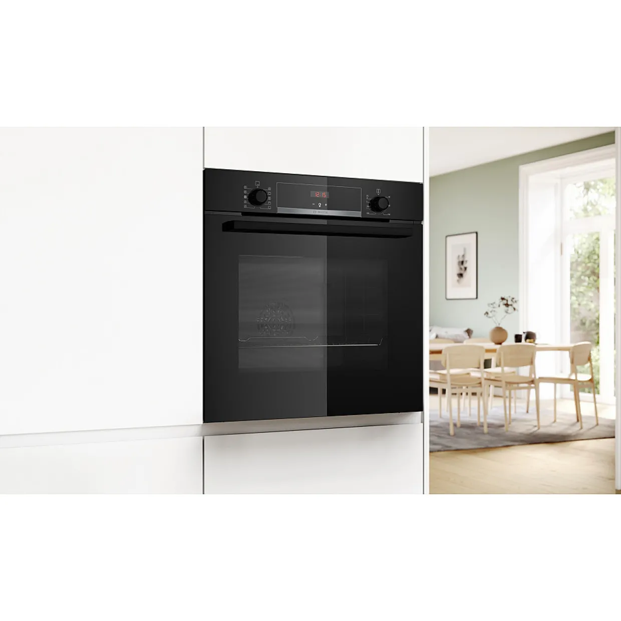 HQA534BB3 Serie 4 Svart med Ångfunktion och Avancerad Varmluftsteknik