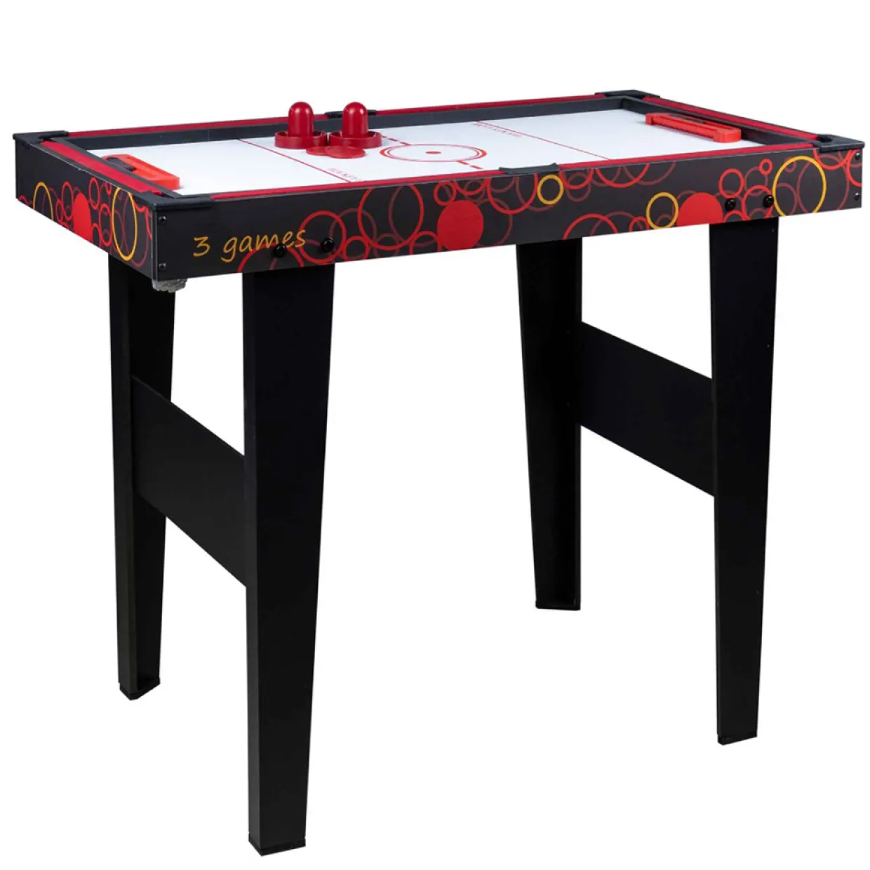 3-in-1 Spelbord med Airhockey, Bordtennis & Biljard