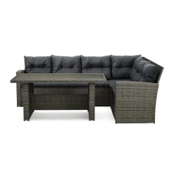 James Loungegrupp Utomhus – 5-sits Soffgrupp i Konstrotting