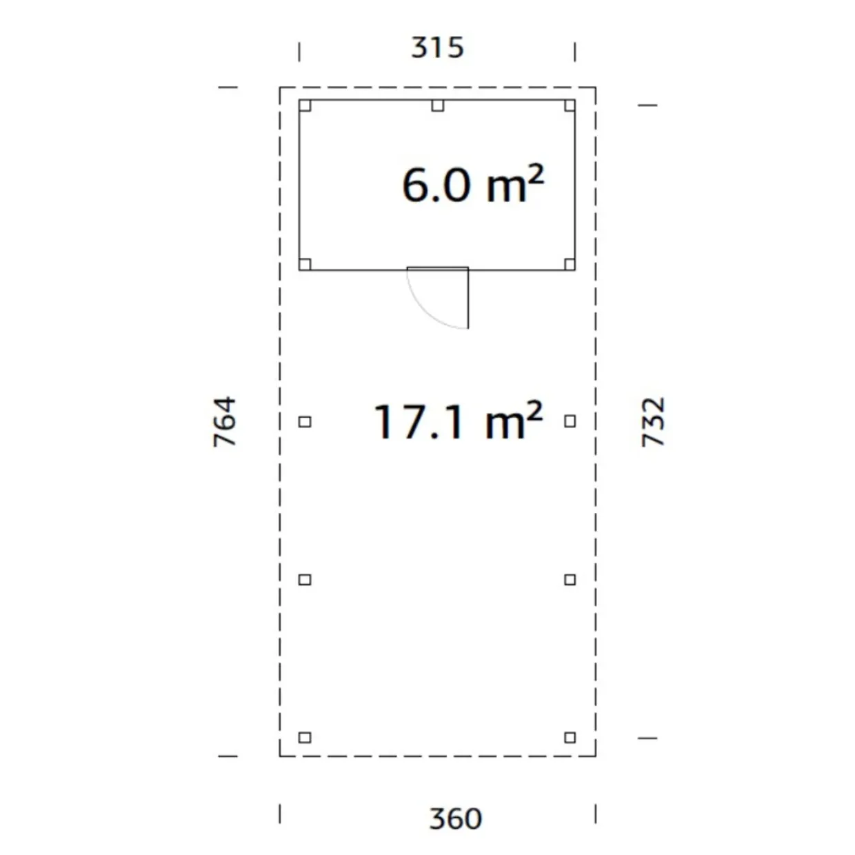 Karl 23,1 m2 med Förråd