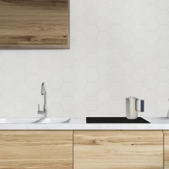 Kitchen Wall Sandsten Hexagon