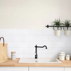 Kitchen Wall Vit Snö Subway