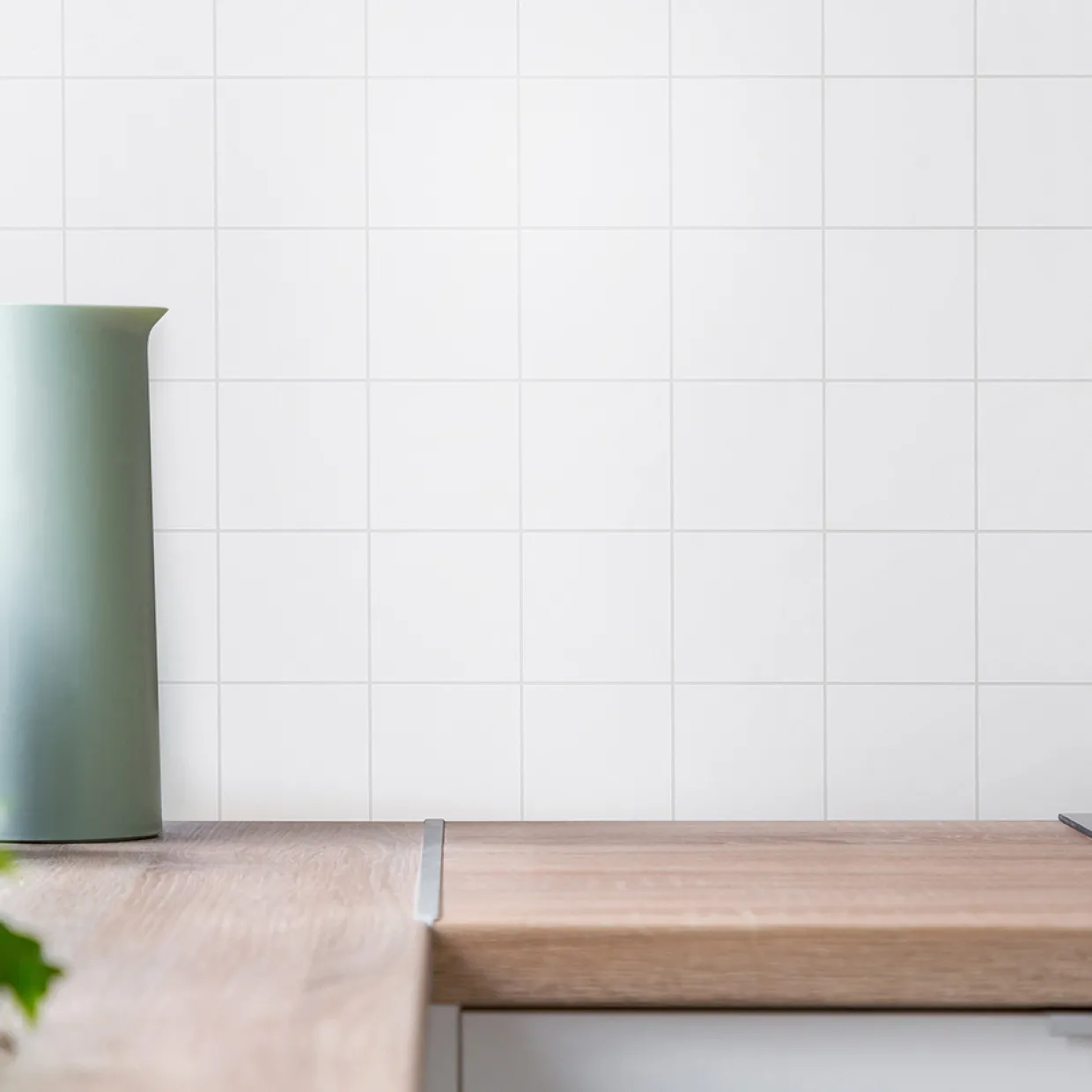 Kitchen Wall Vit Snö 10x10 cm