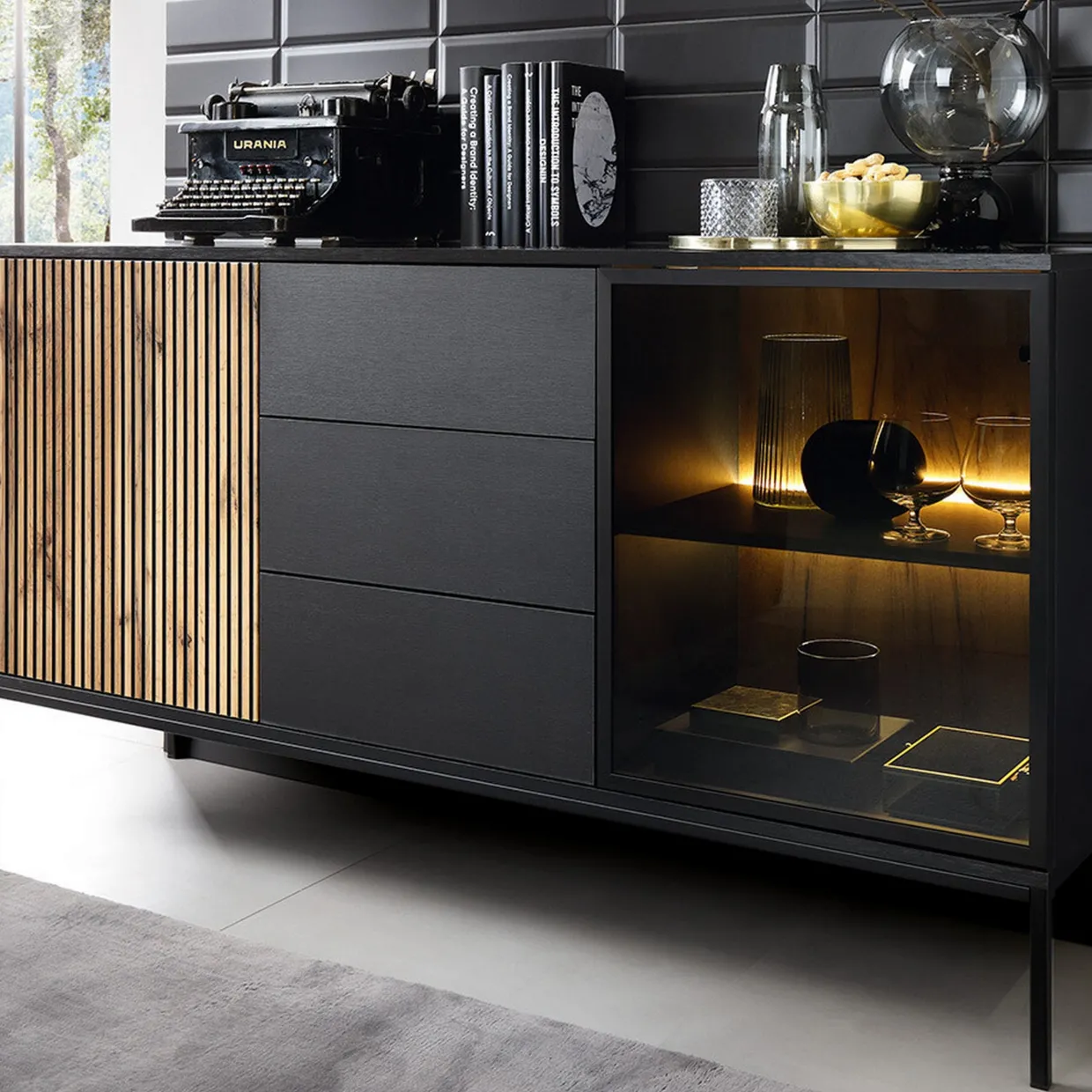 Klinkerville med Belysning 154x83x39 cm