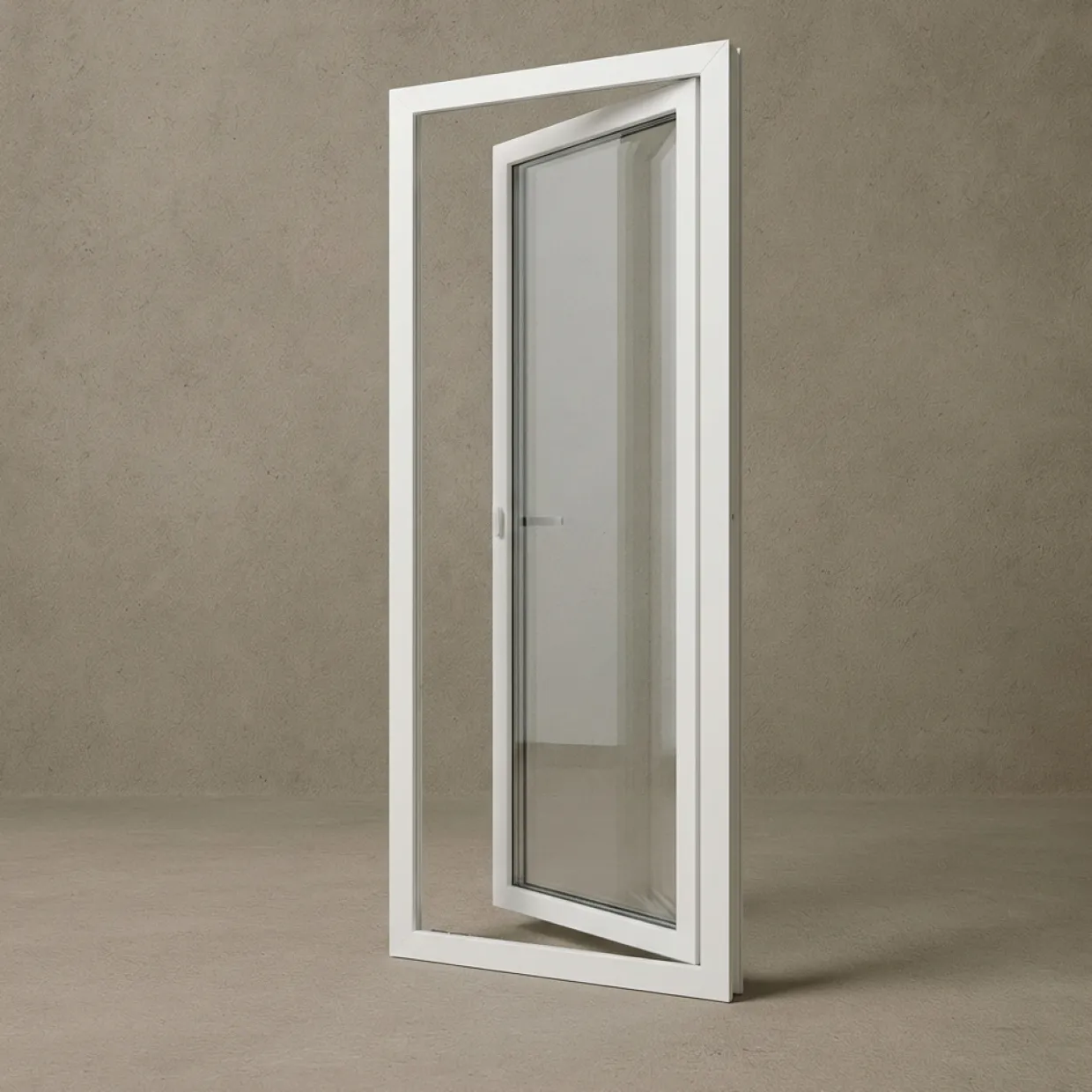 Konstant PVC 3-glas Helglasad Inåtgående