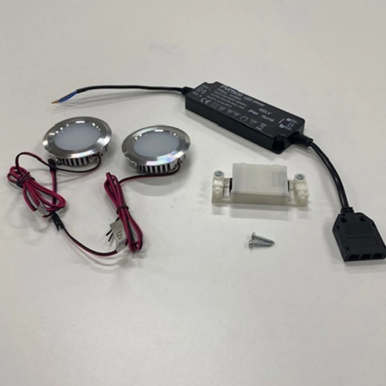 Krom 55mm Infälld med Transformator