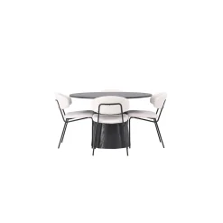 Lanzo Ø120 cm med 4 st Chico stolar
