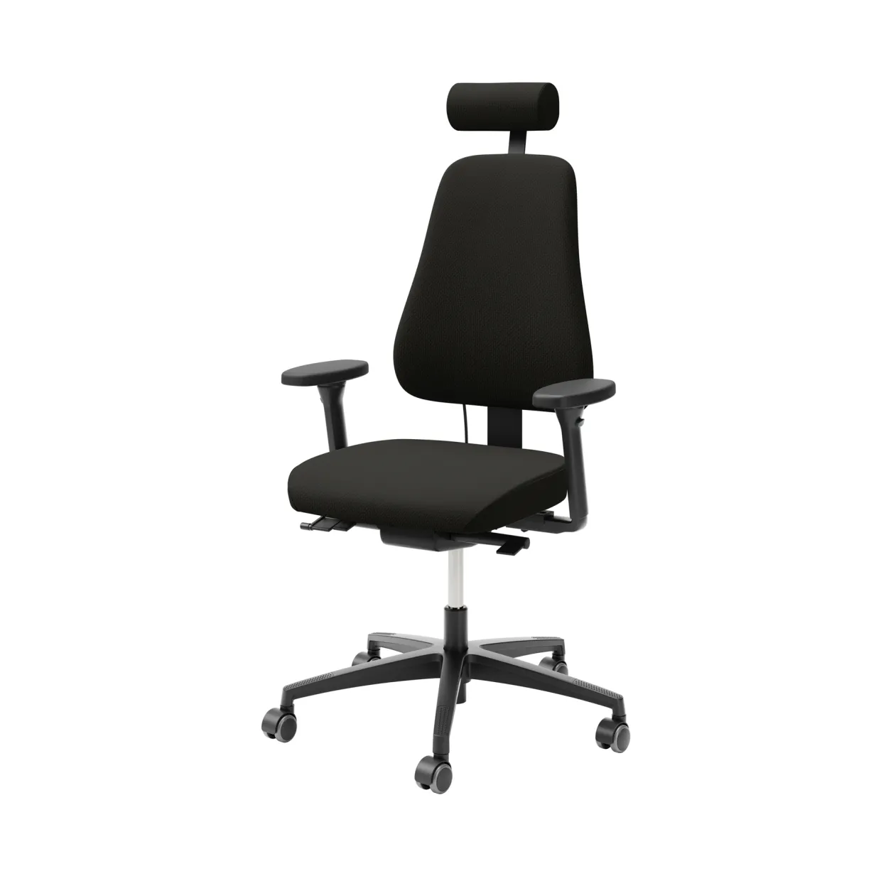LD 6340 Svart Stol med Justerbar Sits & Ryggstöd