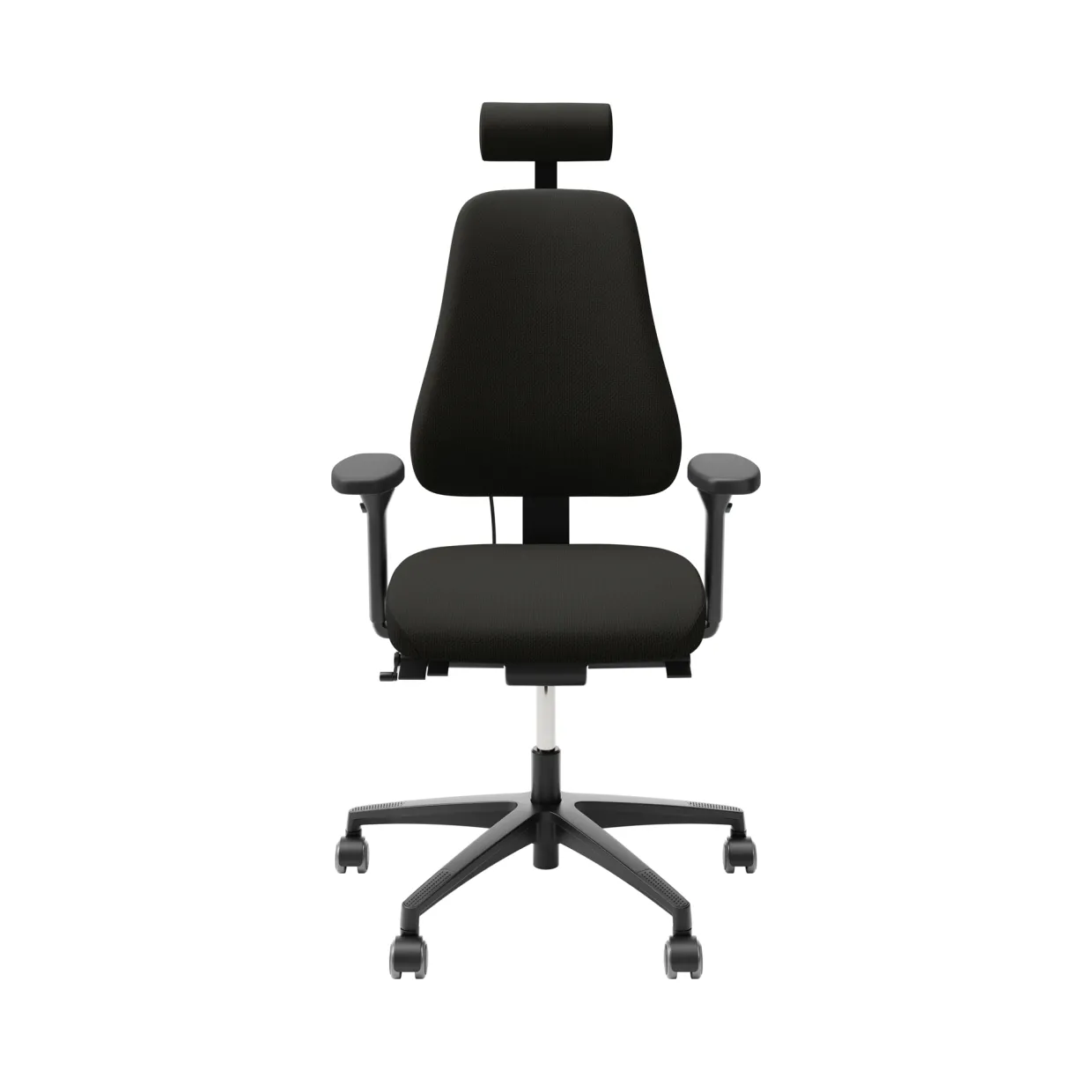 LD 6340 Svart Stol med Justerbar Sits & Ryggstöd