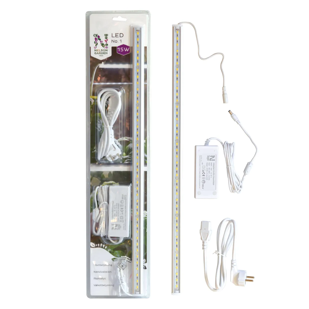 LED No.1 60cm 15W med Adapter