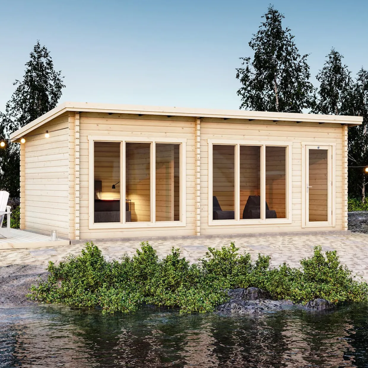 Lillevilla Sirkku 28 m² Komplett Stuga med Pulpettak