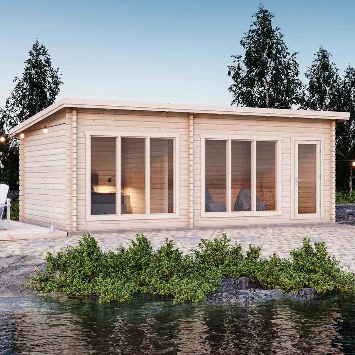 Lillevilla Sirkku 28 m² Komplett Stuga med Pulpettak