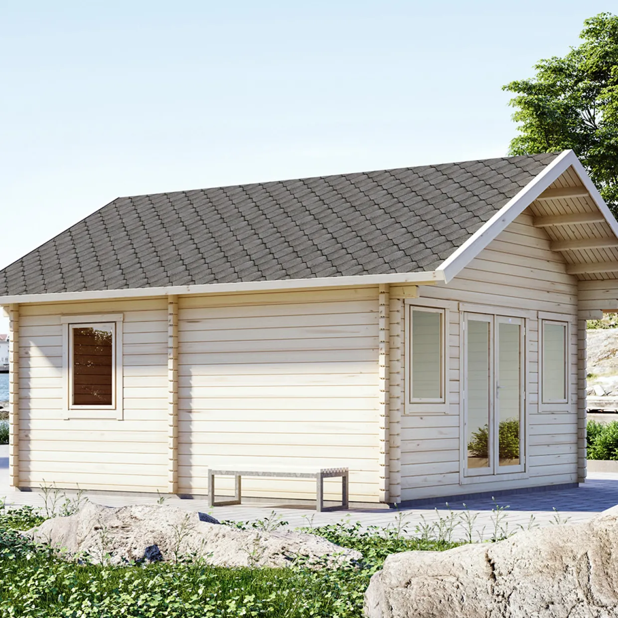 Lillevilla Teeri 28,5 m² Komplett Stuga med Sadeltak