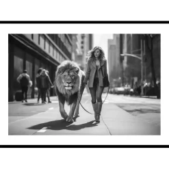 Lion On A Leash