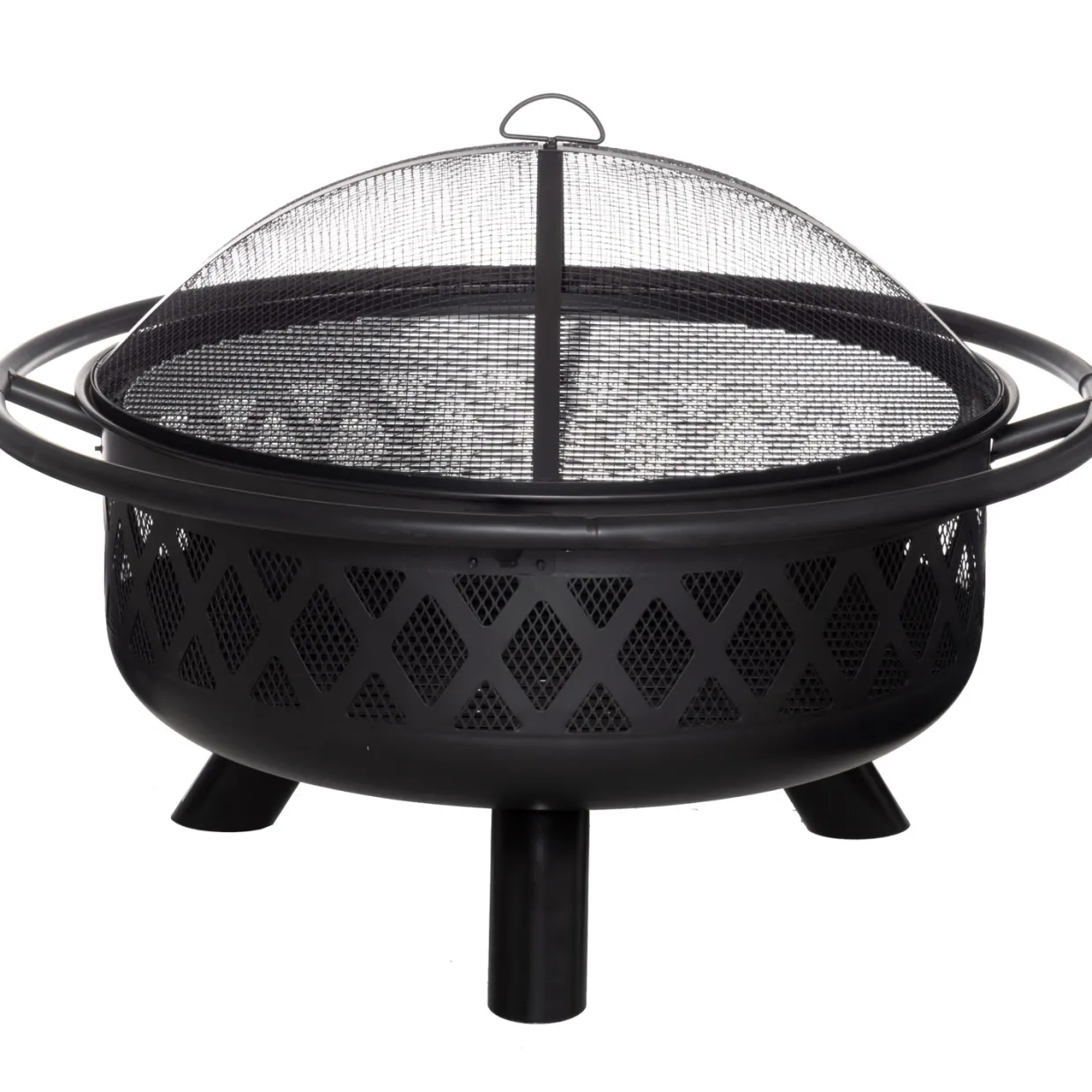 Livingston Utomhus Eldfat 74cm med Gnistskydd och Grillgaller