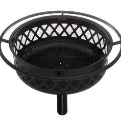 Livingston Utomhus Eldfat 74cm med Gnistskydd och Grillgaller