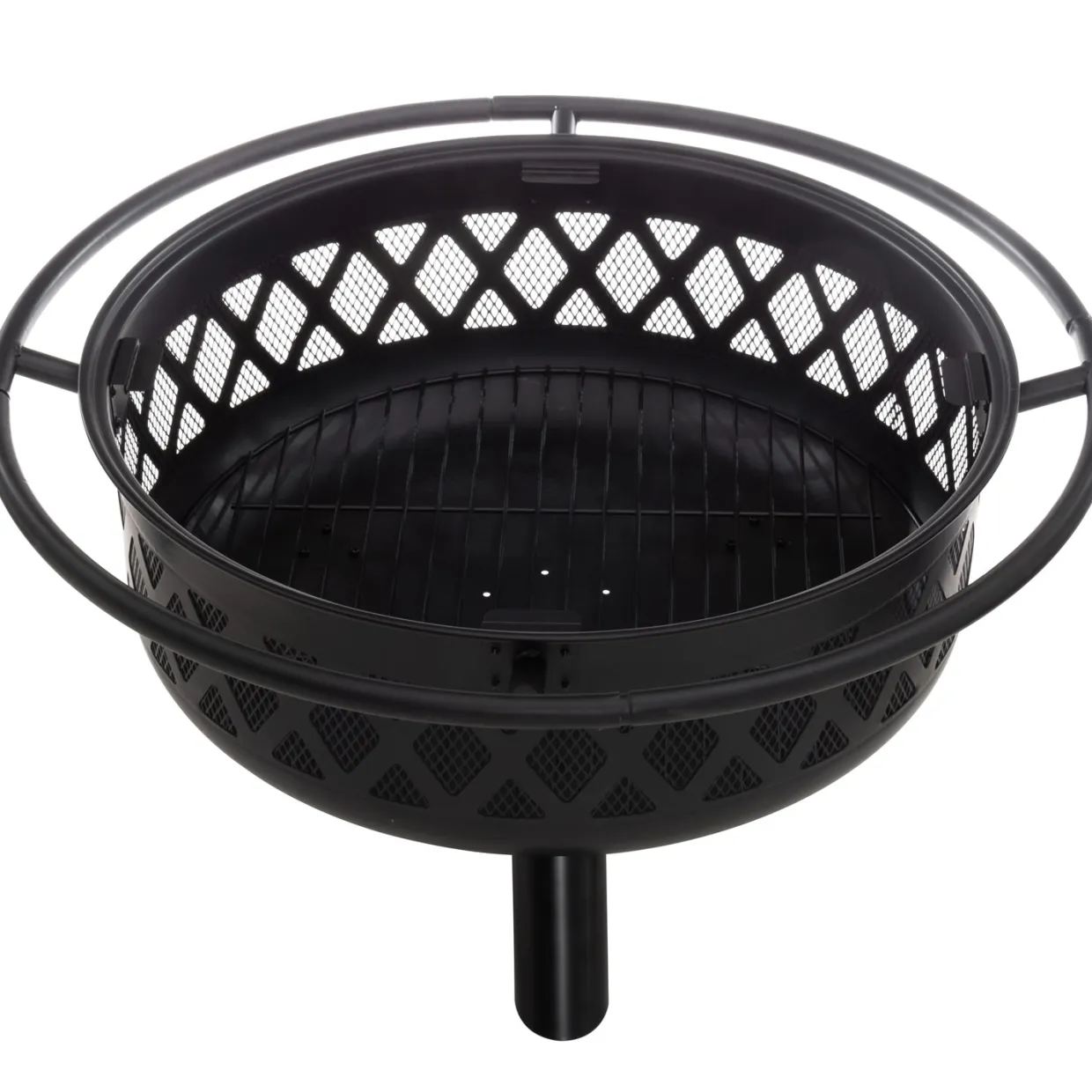 Livingston Utomhus Eldfat 74cm med Gnistskydd och Grillgaller
