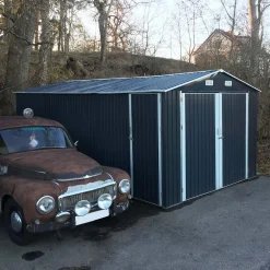 18m² Antracit/Vit Uteförråd