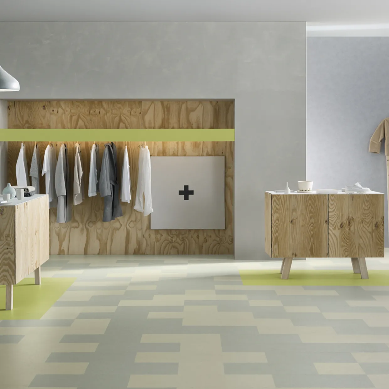 Marmoleum Click Silver Shadow 60x30 cm