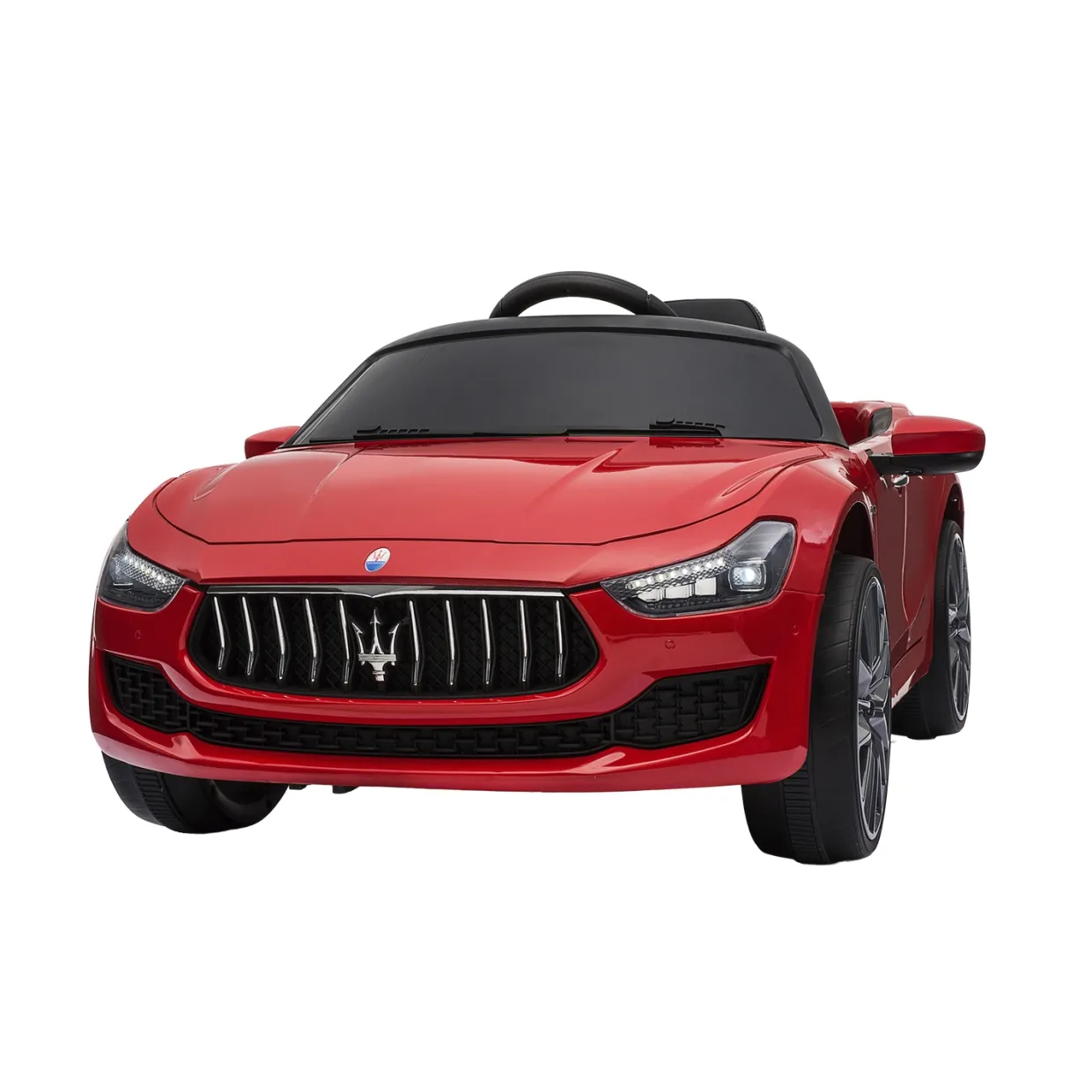 Maserati Ghibli 12V i Röd med LED-Ljus för Barn