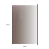 med Aluminiumskena Rökfärgat 100x150