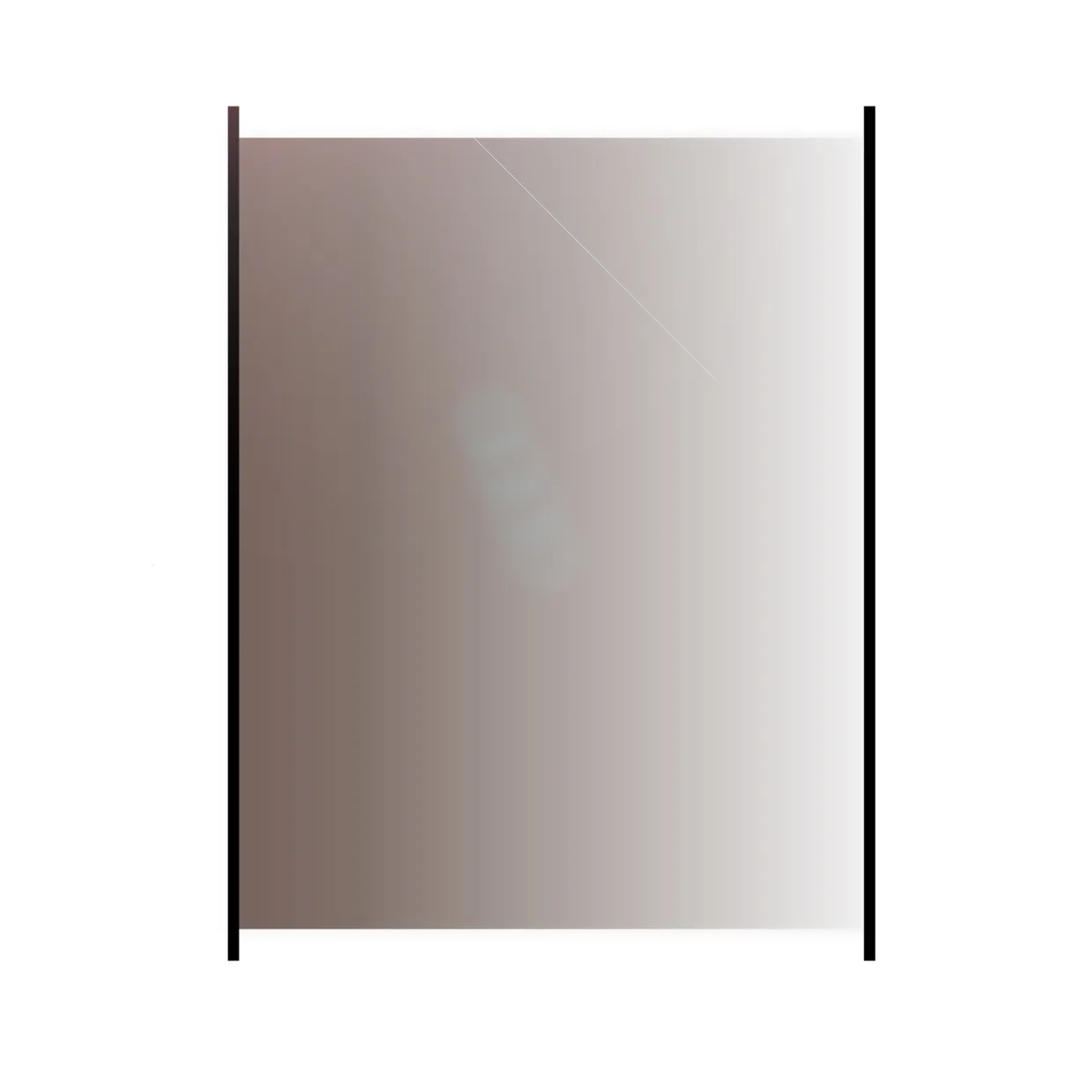 med Aluminiumskena Rökfärgat 80x100