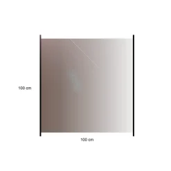 med Aluminiumskena Rökfärgat 100x100