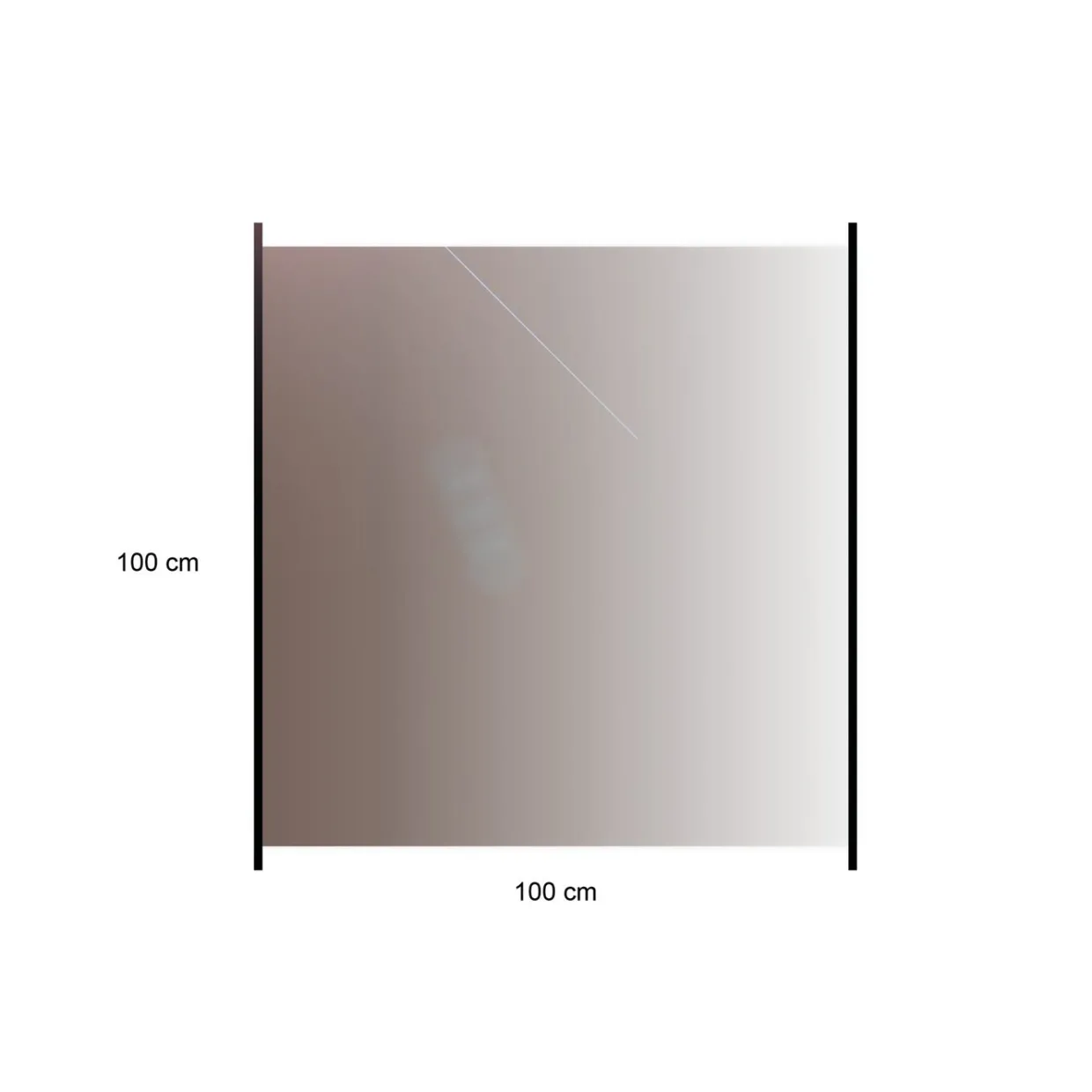 med Aluminiumskena Rökfärgat 100x100