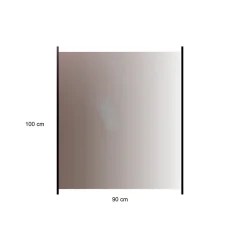 med Aluminiumskena Rökfärgat 90x100