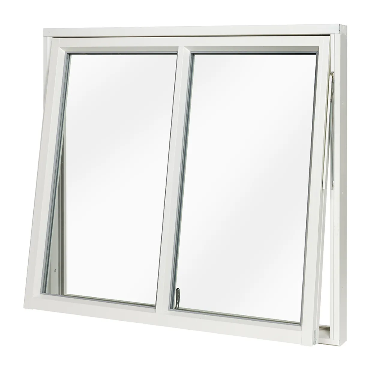 Med Mittpost 3-Glas Alumnium