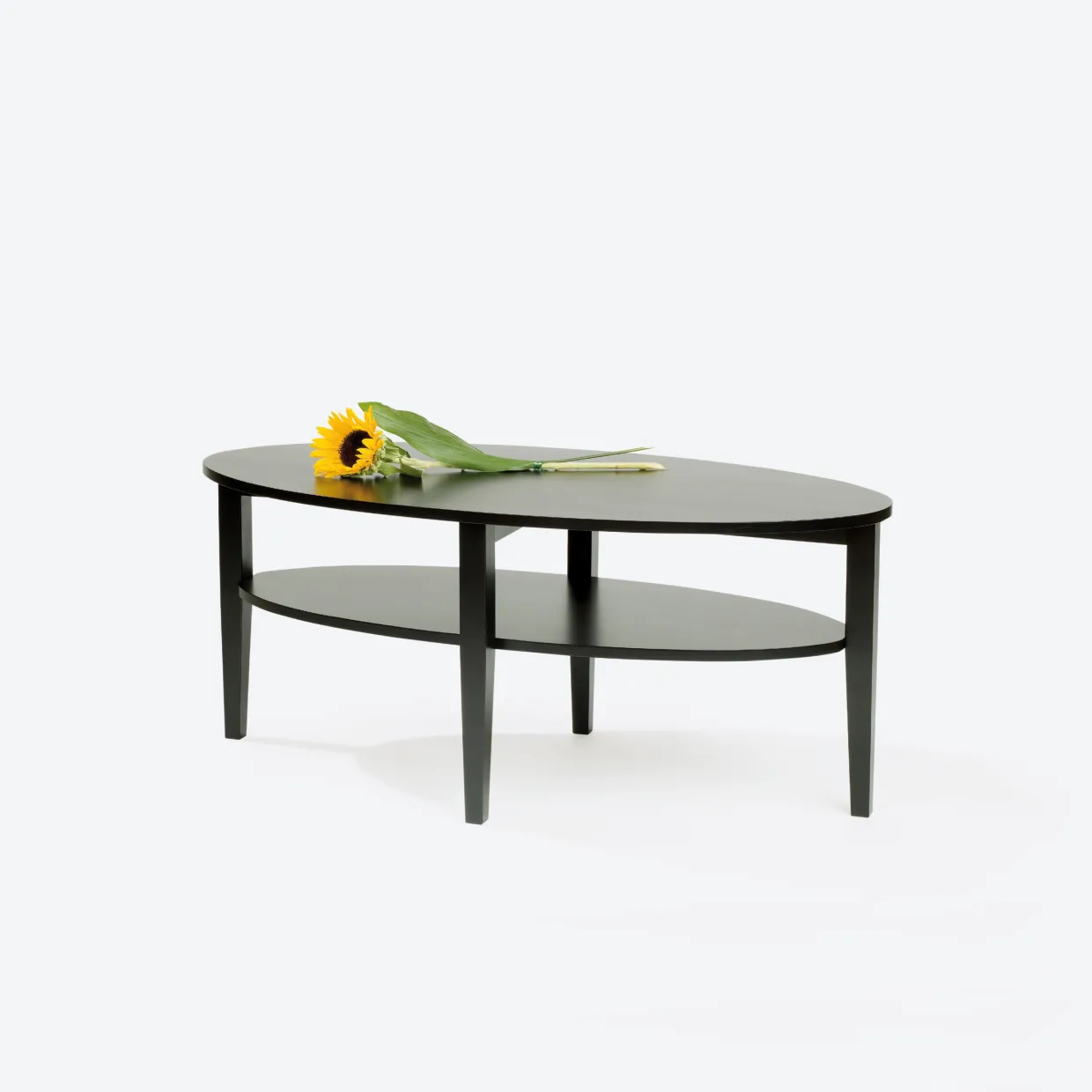 Memphis Svart Ovalt Vardagsrumsbord 120cm