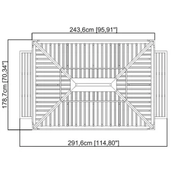 Messina BBQ 5 m² Paviljong för Uteplats
