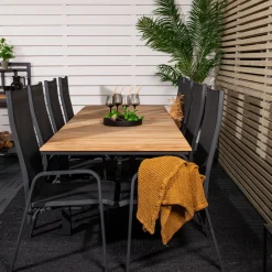 Meya 160/240 med 8 Copacabana Trädgårdsstolar