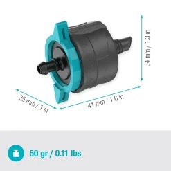 Micro-Drip Ställbar 1-8 l/h Tryckregelrande