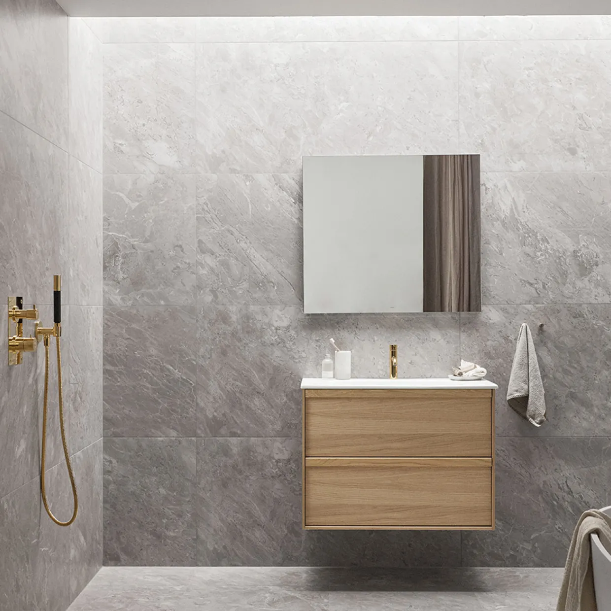 M66 Marais Light Grey 60x60 cm