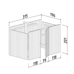 5,8 m2 tillbehör till Carport Karl