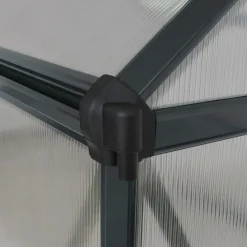 Mythos, Svart Aluminiumstomme med UV-Skyddade Polykarbonatskivor, 3,4 m²