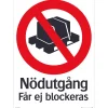 Nödutgång 210x297 mm Plast