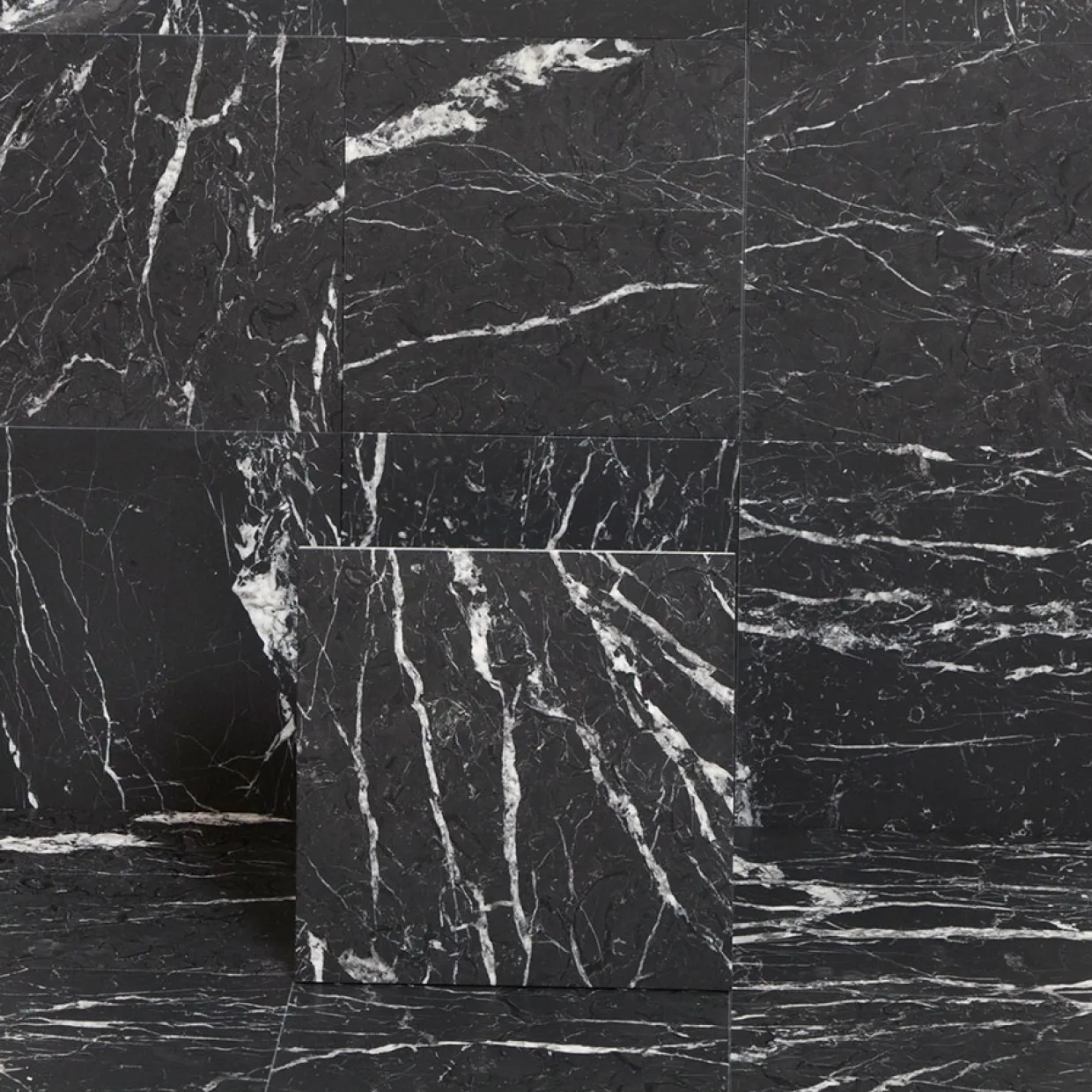 Nero Marquina Svart Matt 15x15 cm