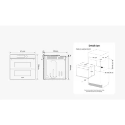NV7000B Serie 5 Svart med Varmluft och Pyrolytisk Rengöring