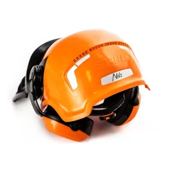 Orange Proffshjälm med Fällbara Hörselskydd för Barn
