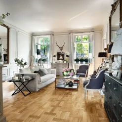 Original Palazzo Rovere, Parkettgolv i Ek med Holländskt Mönster