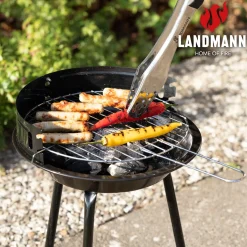 Picnic BBQ Portabel Grill, Justerbar Höjd & Vindskydd