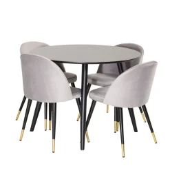 Plaza med 4st Velvet Stolar