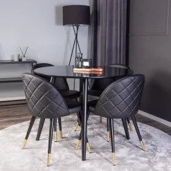 Plaza med 4st Velvet Stolar