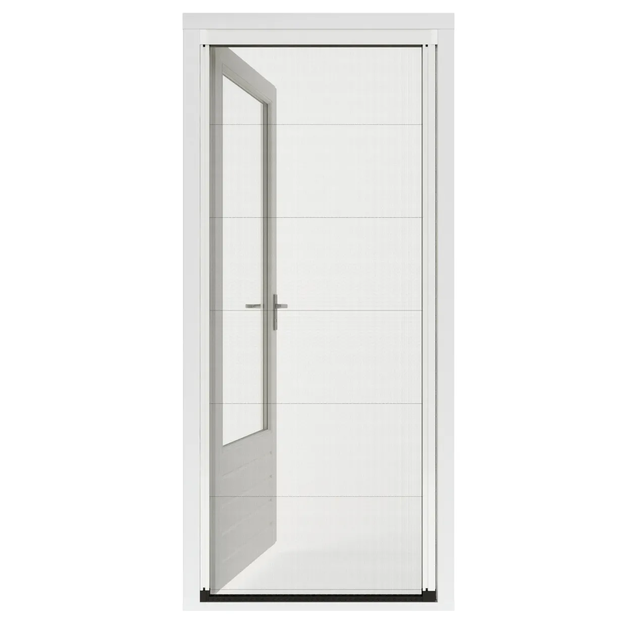 Plisserat Skjutdörr 960X2030-2060 mm Vit