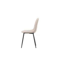 Polar Boucle Beige Stol i Stål 2 st