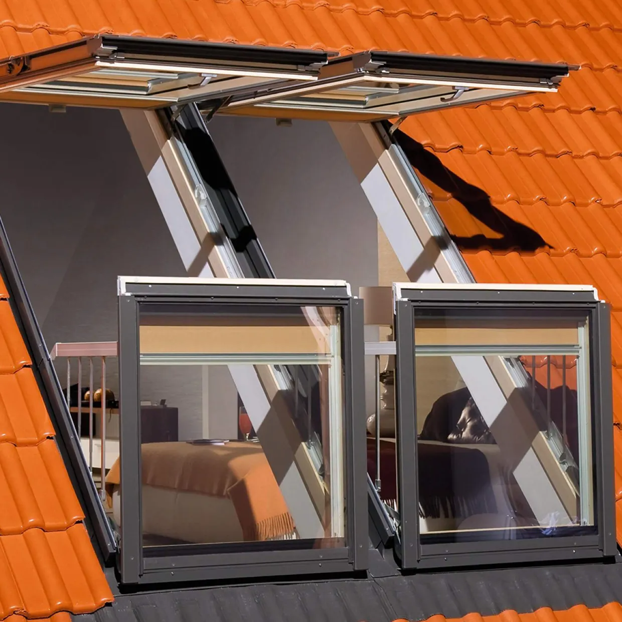 Premium 3-Glas Balkongfönster FGH-V P5